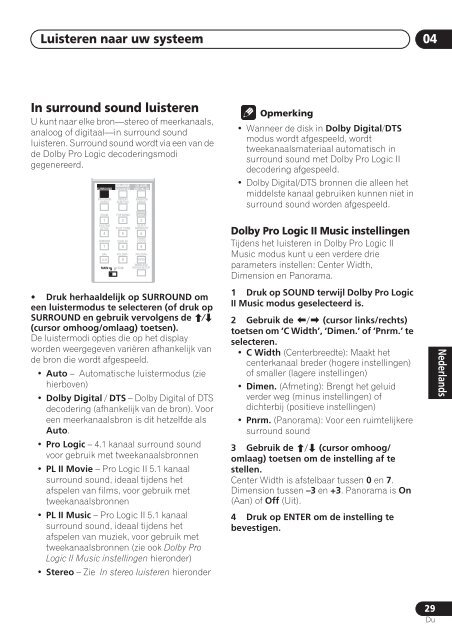 Pioneer DCS-525 - User manual - n&eacute;erlandais