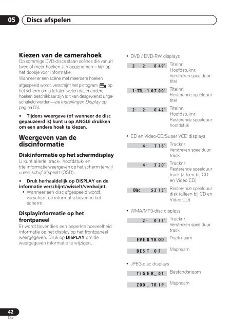 Pioneer DCS-525 - User manual - n&eacute;erlandais