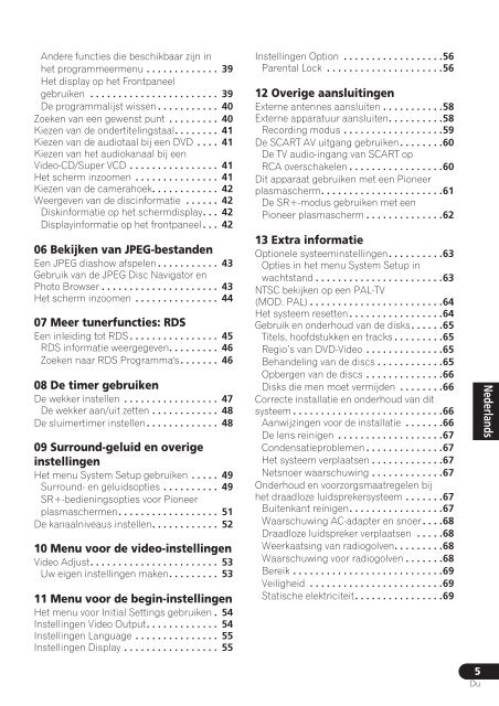 Pioneer DCS-525 - User manual - n&eacute;erlandais