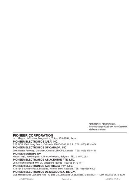 Pioneer DCS-525 - User manual - n&eacute;erlandais