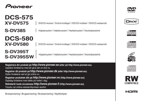Pioneer DCS-580 - User manual - danois, finnois, norv&eacute;gien ...