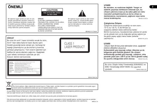 Pioneer DCS-580 - User manual - turc