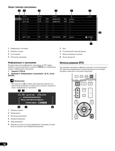 Pioneer PDP-LX5090H - User manual - russe