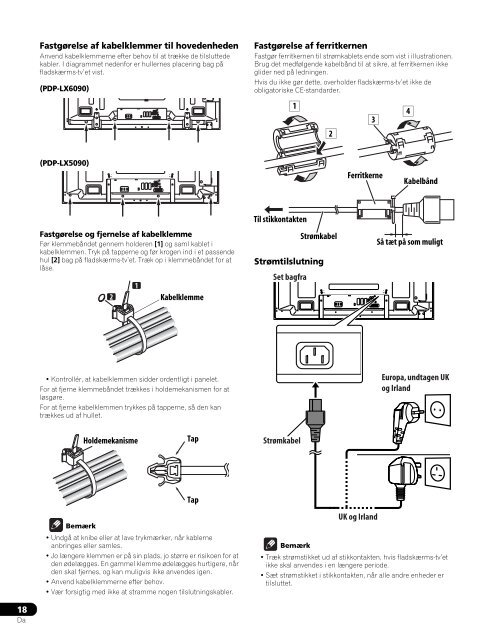 Pioneer PDP-LX6090 - User manual - danois, norv&eacute;gien, su&eacute;dois