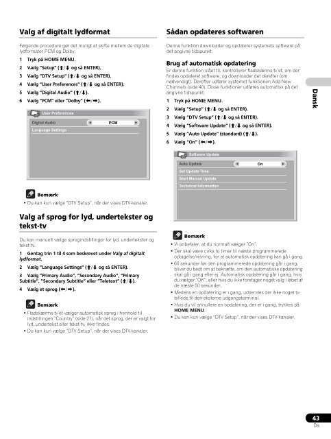 Pioneer PDP-LX6090 - User manual - danois, norv&eacute;gien, su&eacute;dois