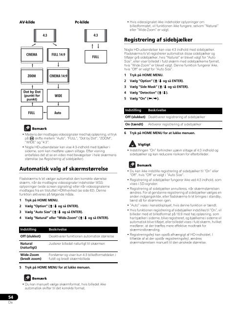 Pioneer PDP-LX6090 - User manual - danois, norv&eacute;gien, su&eacute;dois