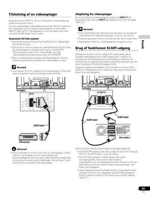 Pioneer PDP-LX6090 - User manual - danois, norv&eacute;gien, su&eacute;dois