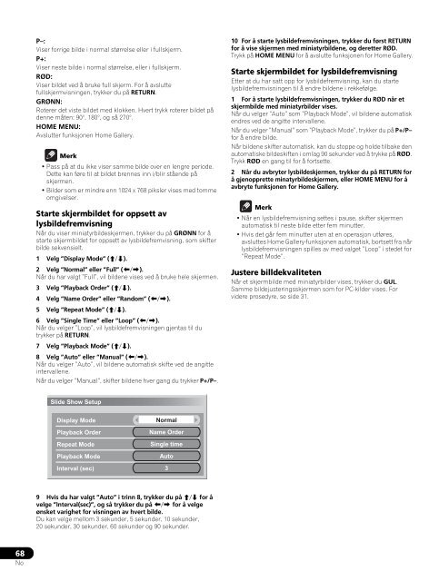 Pioneer PDP-LX6090 - User manual - danois, norv&eacute;gien, su&eacute;dois