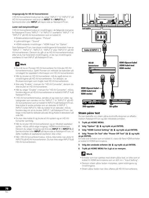 Pioneer PDP-LX6090 - User manual - danois, norv&eacute;gien, su&eacute;dois