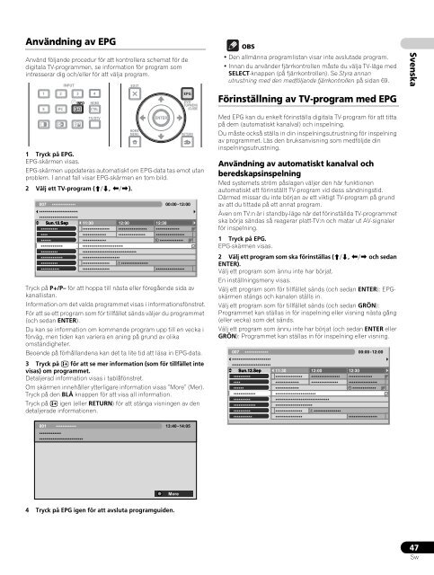 Pioneer PDP-LX6090 - User manual - danois, norv&eacute;gien, su&eacute;dois