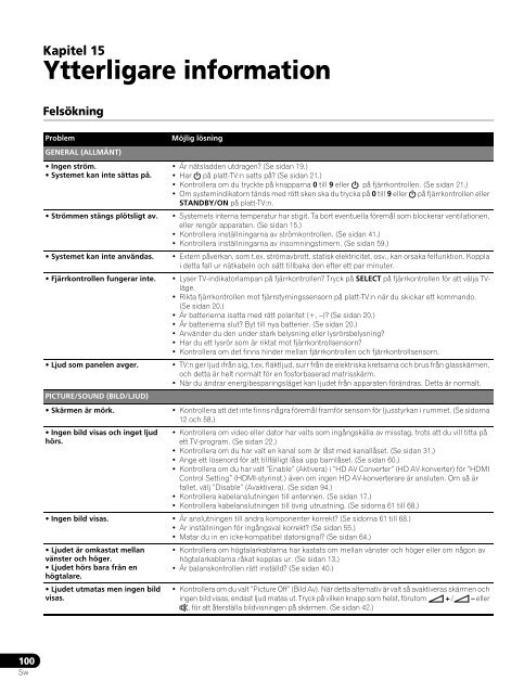 Pioneer PDP-LX5090H - User manual - danois, norv&eacute;gien, su&eacute;dois