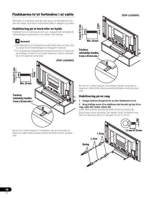 Pioneer PDP-LX5090H - User manual - danois, norv&eacute;gien, su&eacute;dois