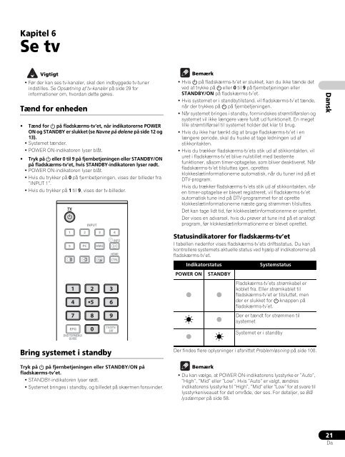 Pioneer PDP-LX5090H - User manual - danois, norv&eacute;gien, su&eacute;dois