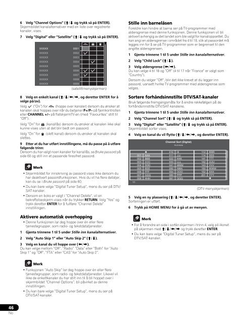 Pioneer PDP-LX5090H - User manual - danois, norv&eacute;gien, su&eacute;dois