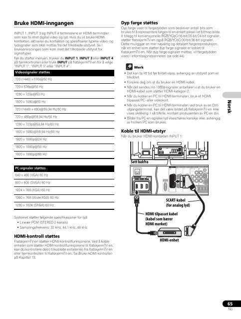 Pioneer PDP-LX5090H - User manual - danois, norv&eacute;gien, su&eacute;dois