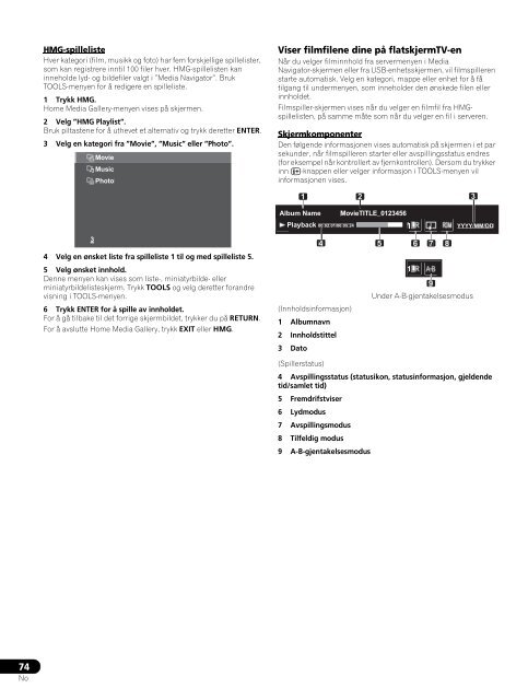 Pioneer PDP-LX5090H - User manual - danois, norv&eacute;gien, su&eacute;dois