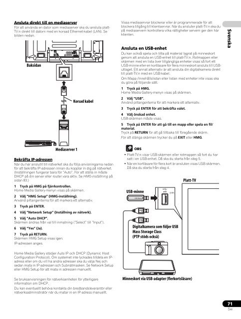 Pioneer PDP-LX5090H - User manual - danois, norv&eacute;gien, su&eacute;dois