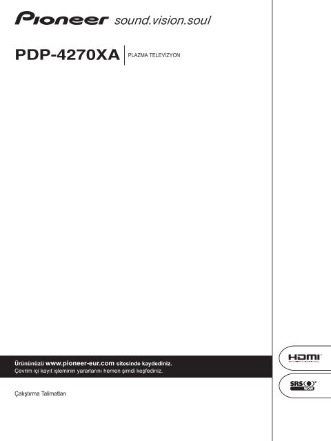 Pioneer PDP-4270XA - User manual - turc