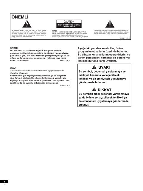 Pioneer PDP-4270XA - User manual - turc