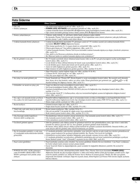 Pioneer PDP-507XA - User manual - turc