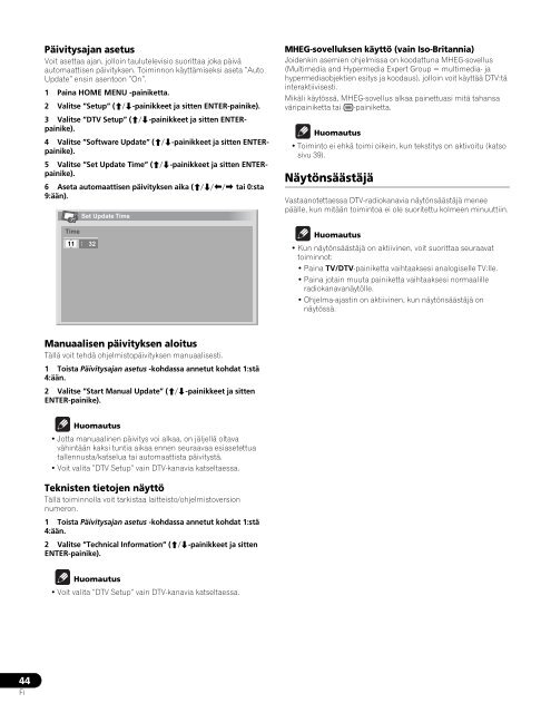 Pioneer PDP-LX6090 - User manual - finnois