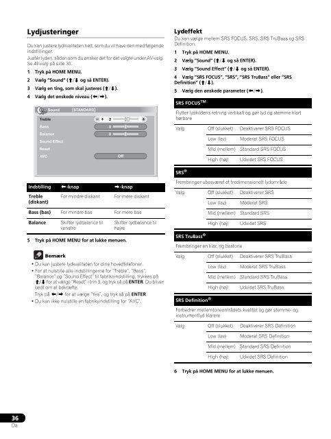 Pioneer PDP-LX5090 - User manual - danois, norv&eacute;gien, su&eacute;dois