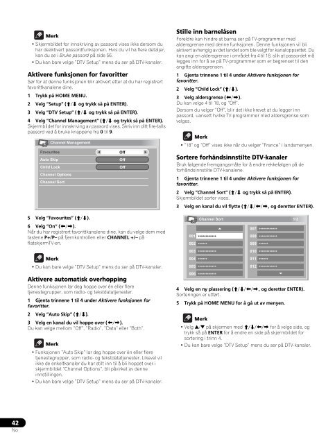 Pioneer PDP-LX5090 - User manual - danois, norv&eacute;gien, su&eacute;dois