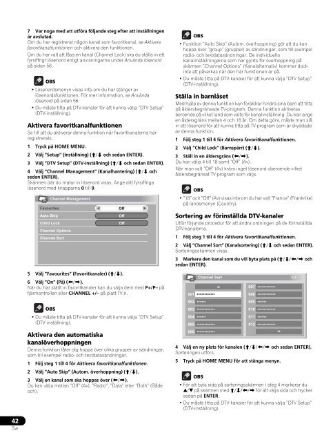 Pioneer PDP-LX5090 - User manual - danois, norv&eacute;gien, su&eacute;dois