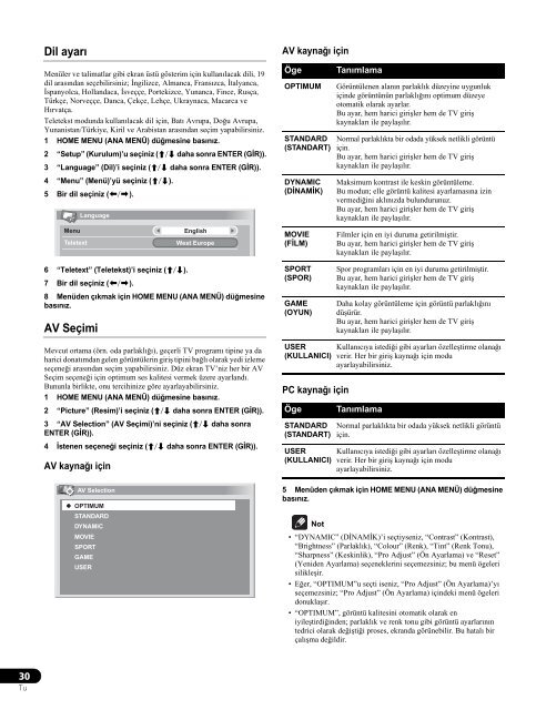 Pioneer PDP-LX5090 - User manual - turc