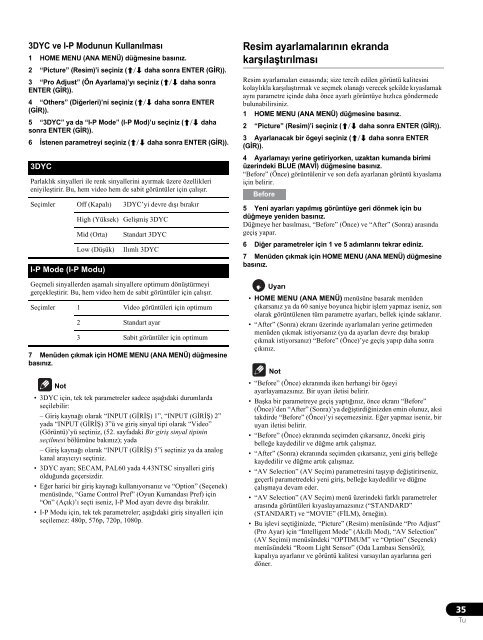 Pioneer PDP-LX5090 - User manual - turc