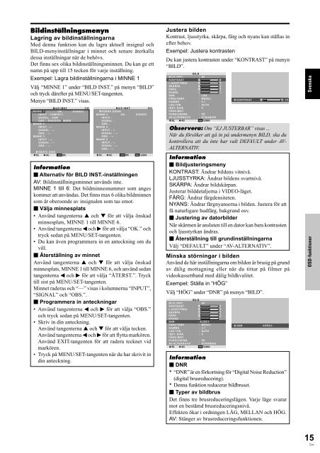 Pioneer PDP-615EX - User manual - su&eacute;dois