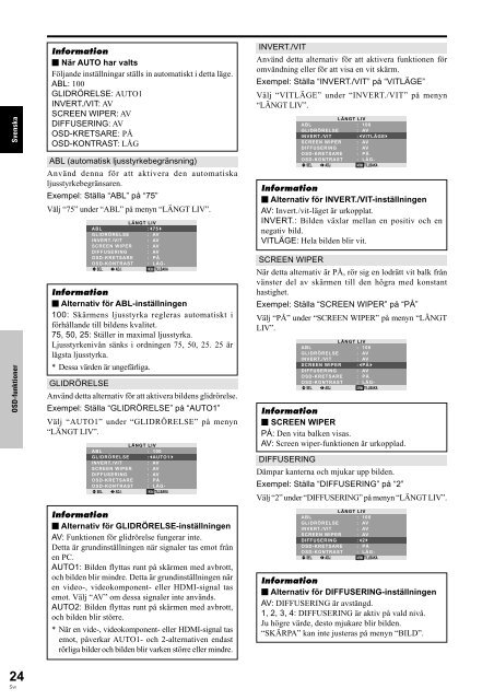 Pioneer PDP-615EX - User manual - su&eacute;dois