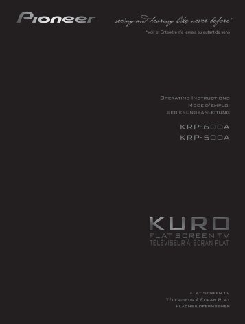 Pioneer KRP-500A - User manual - allemand, anglais, franÃ§ais