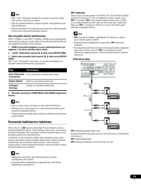 Pioneer KRP-600A - User manual - turc