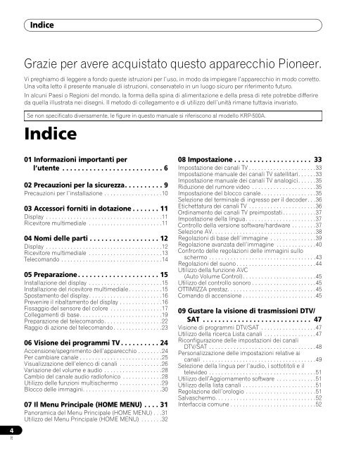 Pioneer KRP-500A - User manual - espagnol, italien, n&eacute;erlandais, russe