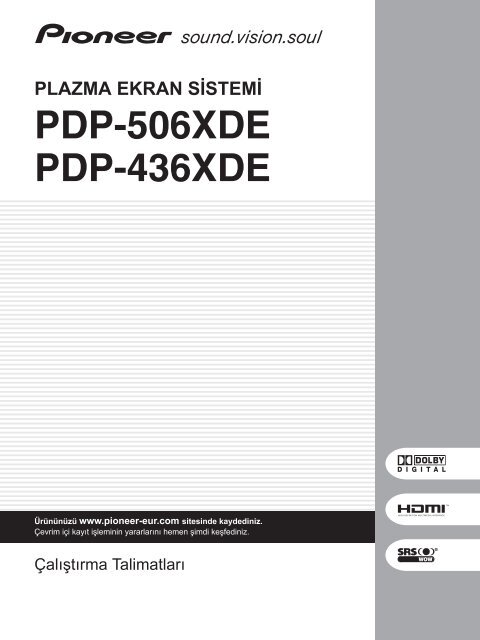 Pioneer PDP-436XDE - User manual - turc