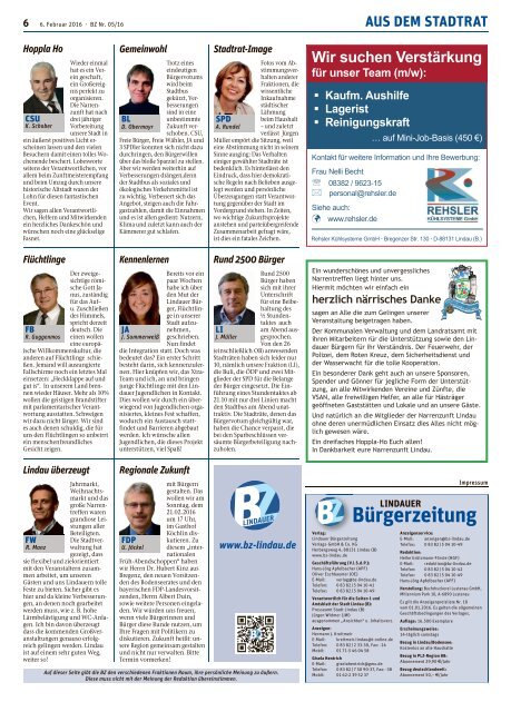 06.02.2016 Lindauer Bürgerzeitung