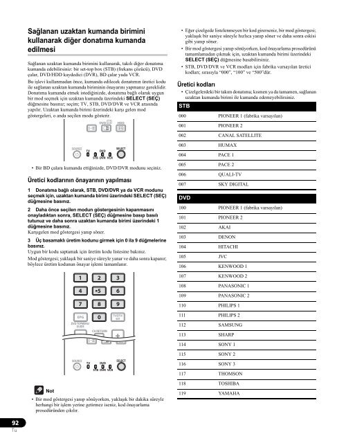 Pioneer KRP-500AW - User manual - turc