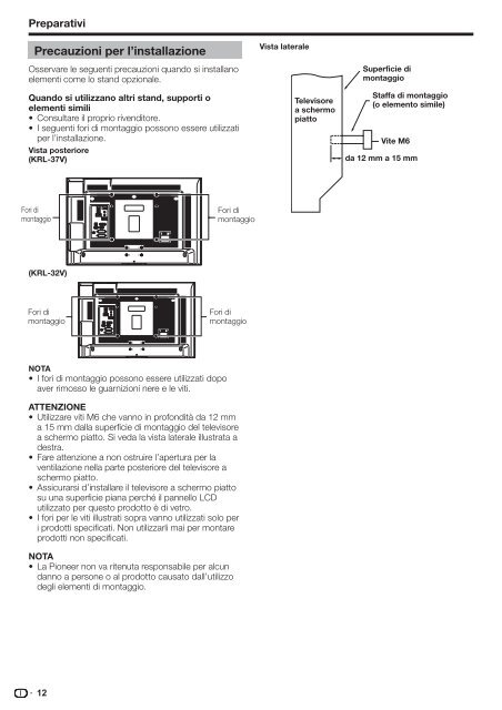 Pioneer KRL-32V - User manual - allemand, anglais, espagnol, fran&ccedil;ais, italien, n&eacute;erlandais, russe