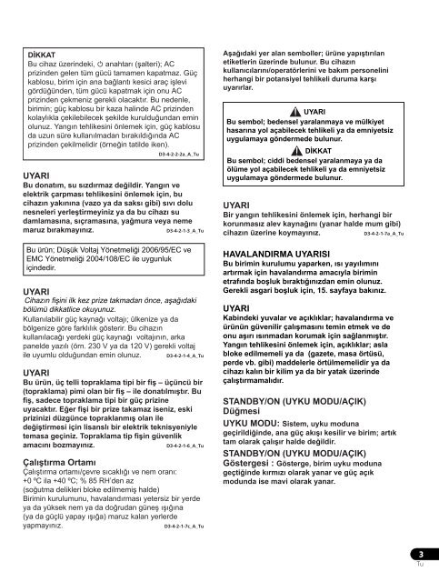 Pioneer PDP-4280XA - User manual - turc