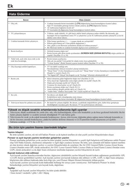 Pioneer KRL-32V - User manual - turc