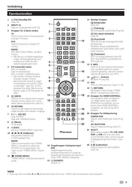 Pioneer KRL-37V - User manual - danois, finnois, norv&eacute;gien, su&eacute;dois