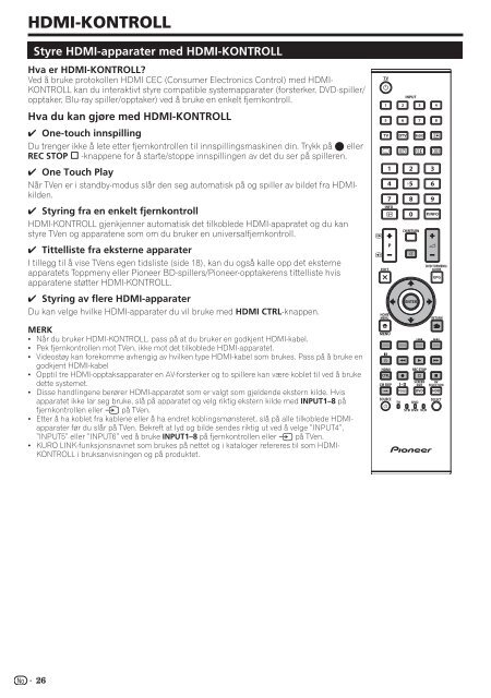 Pioneer KRL-37V - User manual - danois, finnois, norv&eacute;gien, su&eacute;dois