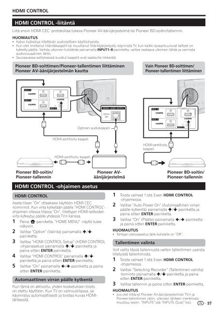 Pioneer KRL-37V - User manual - danois, finnois, norv&eacute;gien, su&eacute;dois