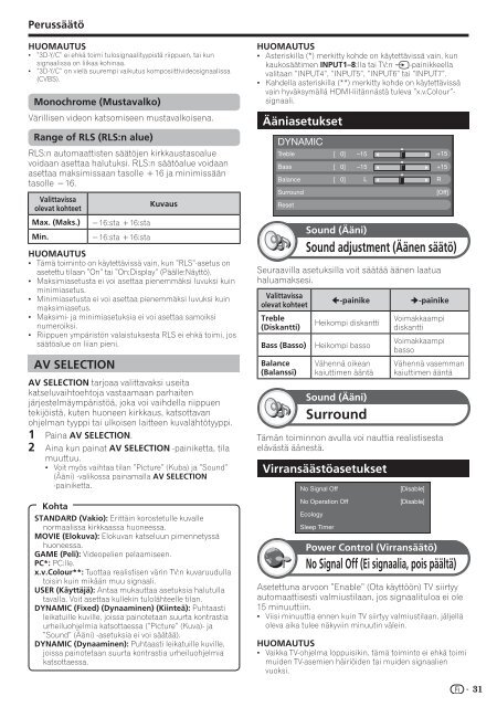 Pioneer KRL-37V - User manual - danois, finnois, norv&eacute;gien, su&eacute;dois