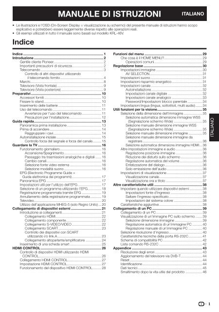 Pioneer KRL-46V - User manual - allemand, anglais, espagnol, fran&ccedil;ais, italien, n&eacute;erlandais, russe