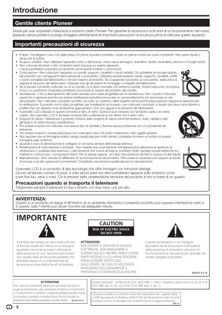 Pioneer KRL-46V - User manual - allemand, anglais, espagnol, fran&ccedil;ais, italien, n&eacute;erlandais, russe