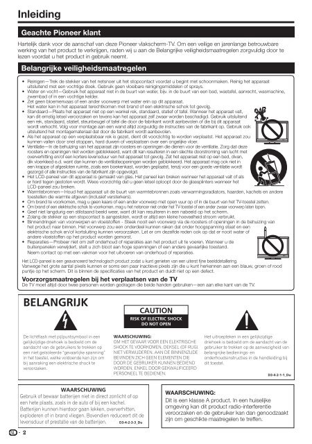 Pioneer KRL-46V - User manual - allemand, anglais, espagnol, fran&ccedil;ais, italien, n&eacute;erlandais, russe