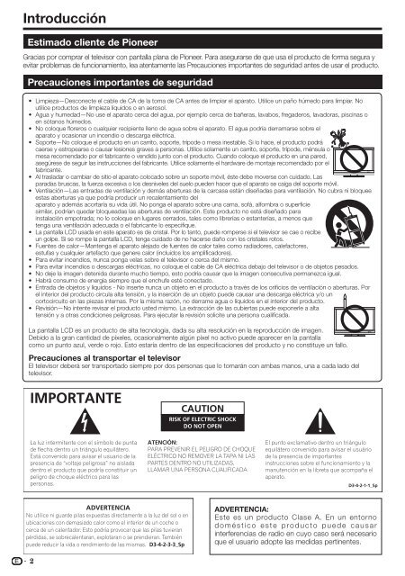 Pioneer KRL-46V - User manual - allemand, anglais, espagnol, fran&ccedil;ais, italien, n&eacute;erlandais, russe