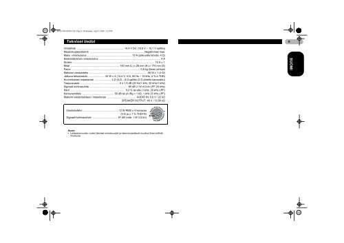 Pioneer ND-G500 - User manual - finnois